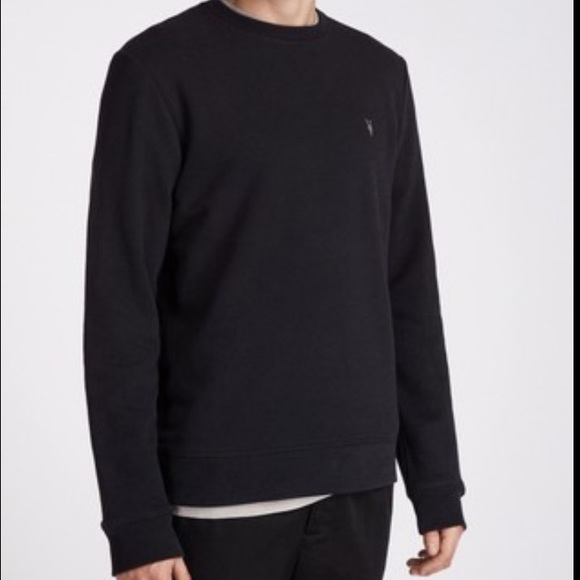 Black All Saints Aven Crewneck Sweatshirt - Picture 8 of 8